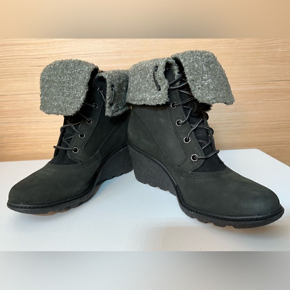 New Timberland Earthkeepers Amston Roll Top Women's Boots Black - 8